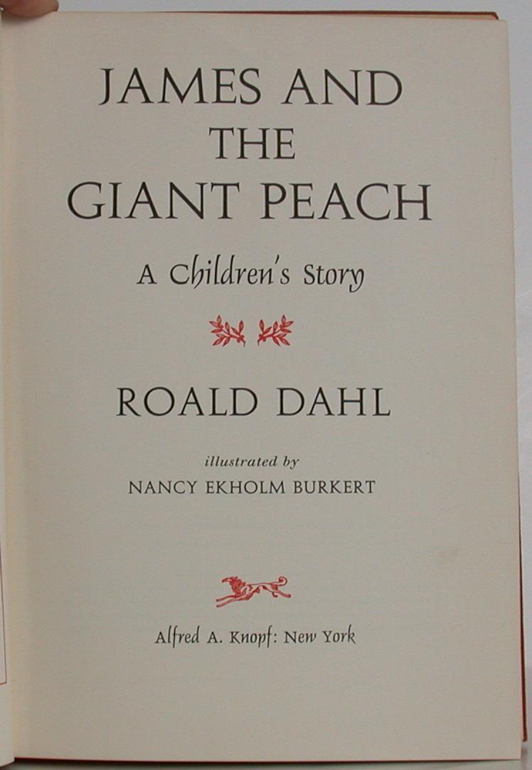 James and the Giant Peach | Roald Dahl | 1st Edition