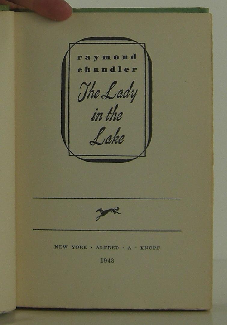 The Lady in the Lake Raymond Chandler 1st Edition