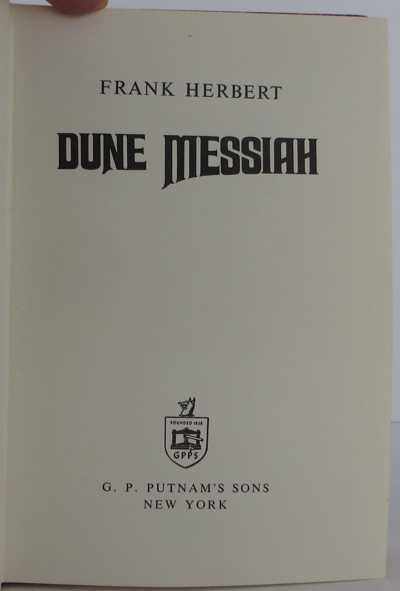 FRANK HERBERT DUNE Messiah Book 1986 Vtg FRANK HERBERT Vtg Dune Book